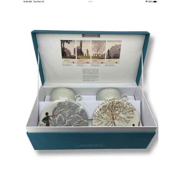 Other - Rare London Museum Underground Vtg Tea Cups Saucers Set Artist Andre Marty NIB